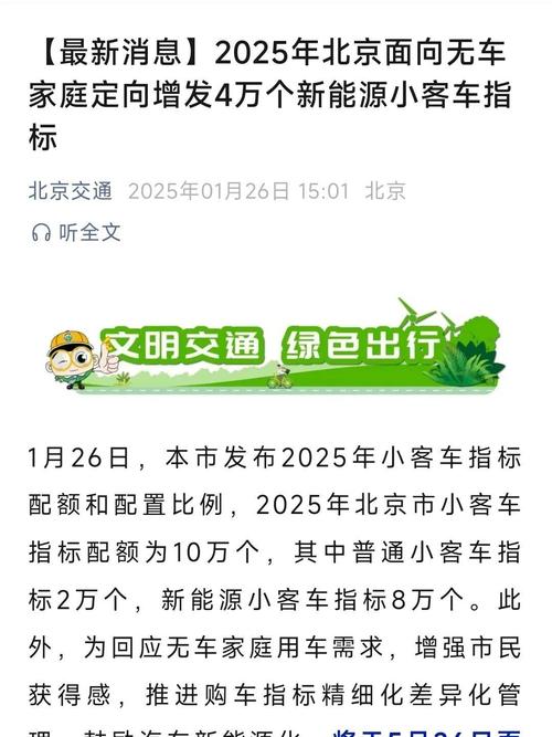 新能源指标配额分布_北京购车新政策_2025北京摇号中签比例
