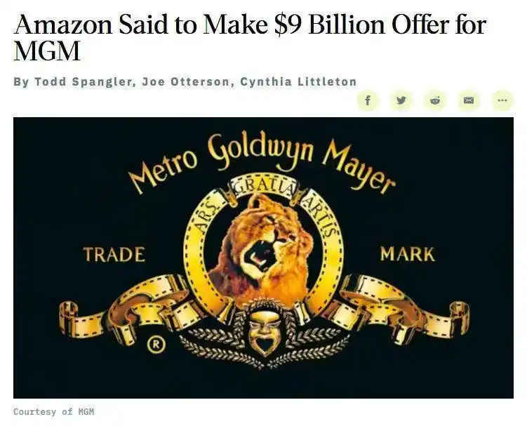 米高梅公司历史_亚马逊收购米高梅_恶搞 米高梅