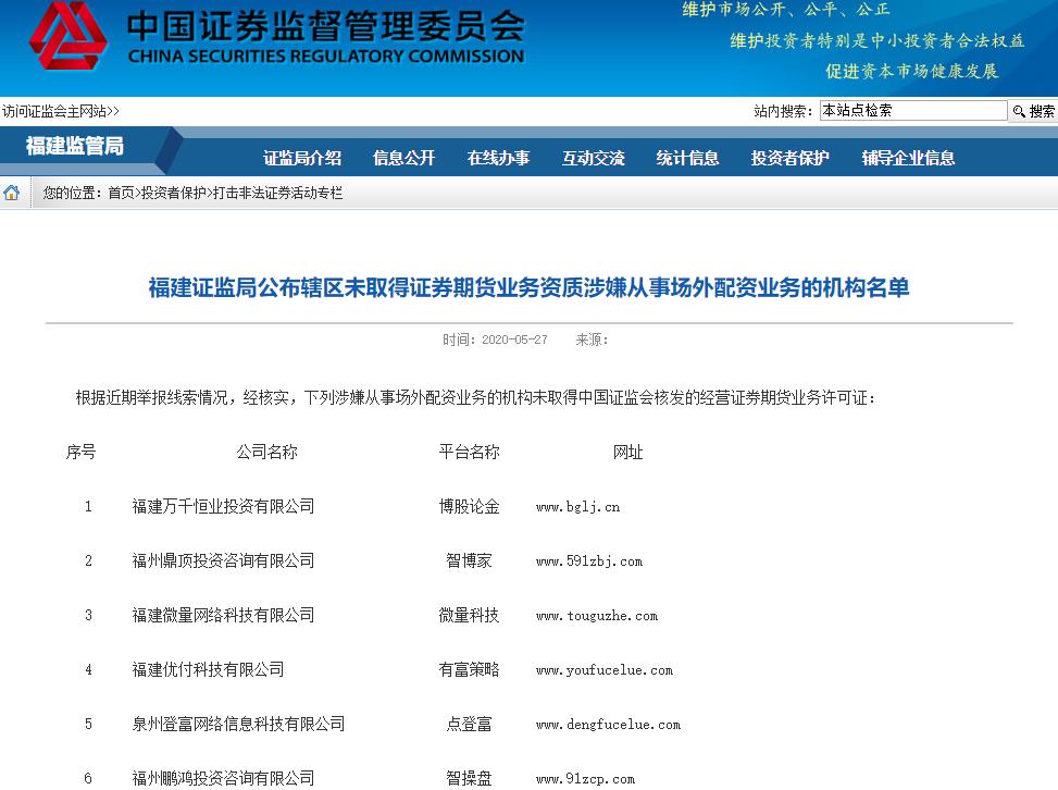 场外配资监管整顿 非法配资黑名单 投资者教育防范非法证券期货_深圳7配资