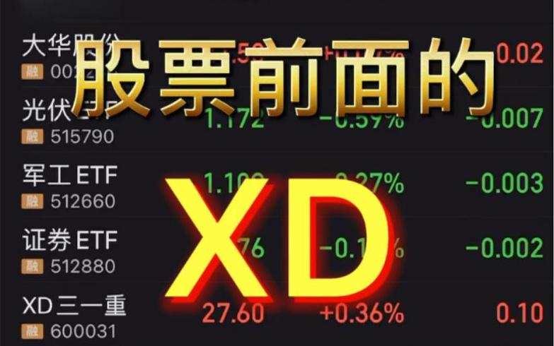 股票代码xd含义_股票带xd是什么意思_xd标记代表什么
